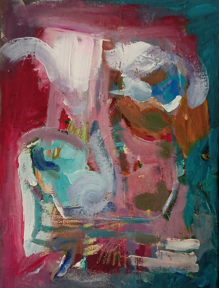 Abstrakcja III Akryl na płótnie 30x40cm 2023r.