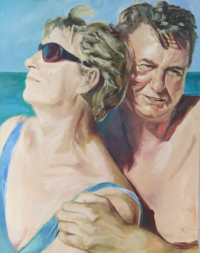 Rodzice . Olej na płótnie 100×80 cm 2017/2018